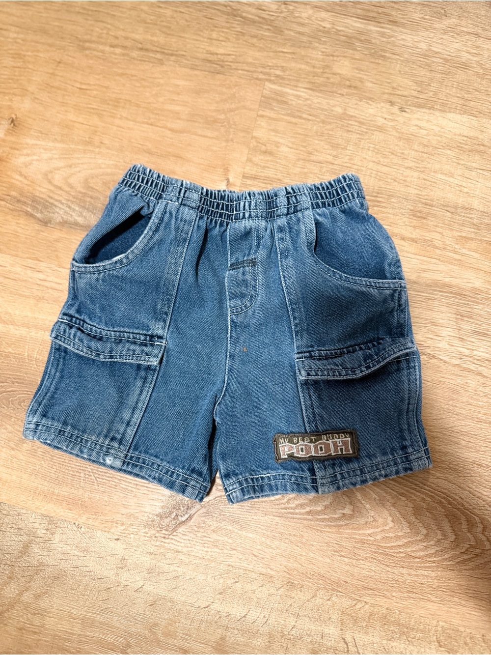 Vintage Disney Pooh Denim Cargo Shorts